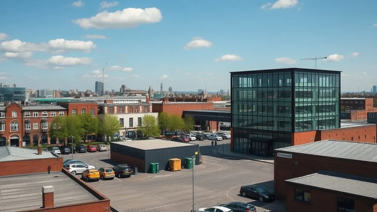 An elevated view across a site relevant to are Manchester divorce solicitors regulated by the SRA near Manchester